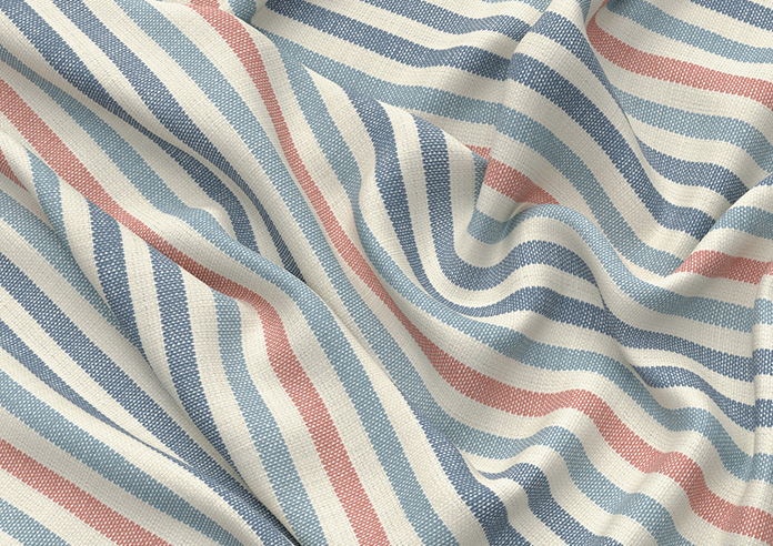 Emily Bond Cornish Stripe, Blue Multi - Made to Measure Curtains - Image 4